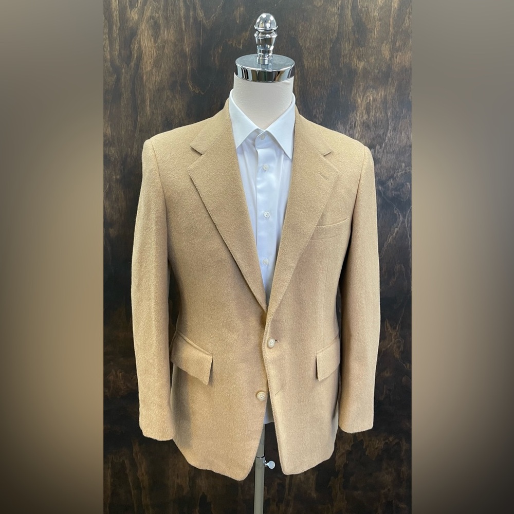 Polo by Ralph Lauren Made in USA Vintage 100% Camelhair Sport Jacket Size 40 S